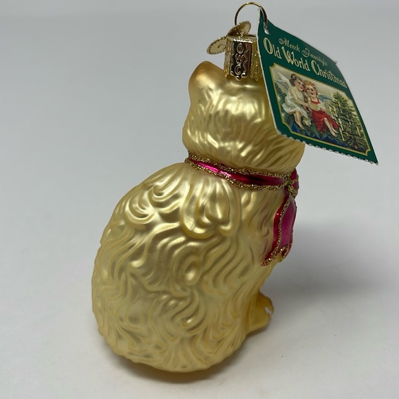OLD WORLD CHRISTMAS: Himalayan Kitty Cat Glass Ornament - Picture 3 of 8